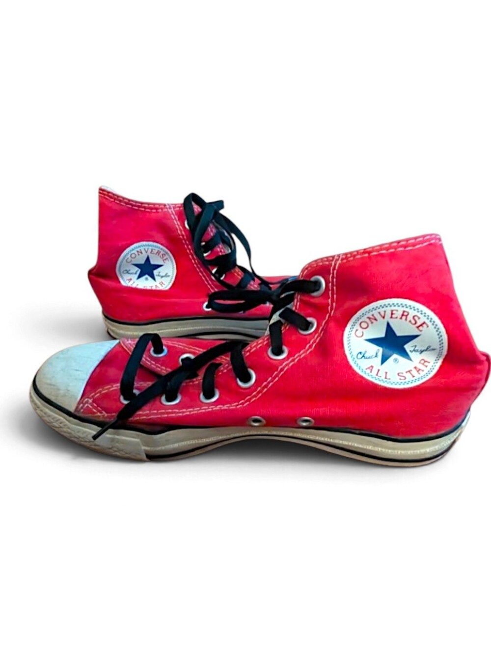 Converse All Star Chuck Taylor High Top Red & Black Sneakers Womens Sz 7 Y2K
